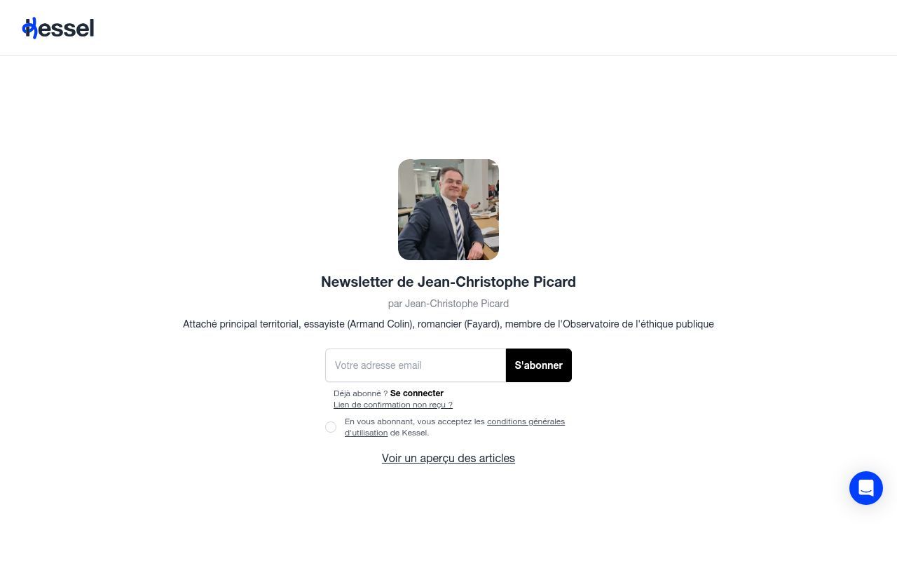 Homepage screenshot of jeanchristophepicard.kessel.media