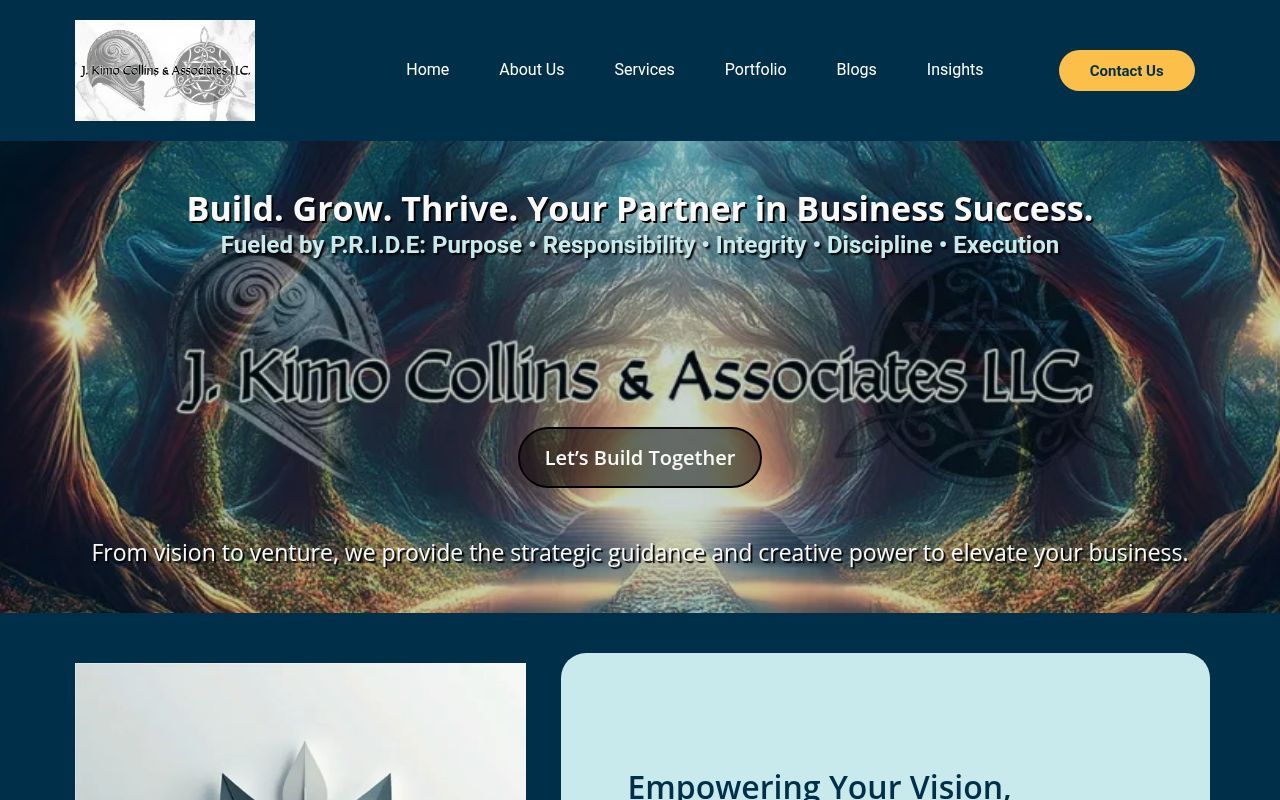 Homepage screenshot of jkcassoc.com