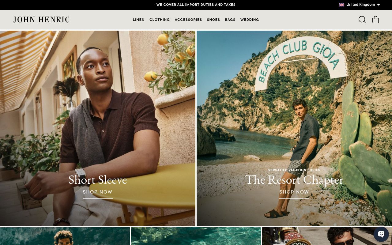 Homepage screenshot of johnhenric.com