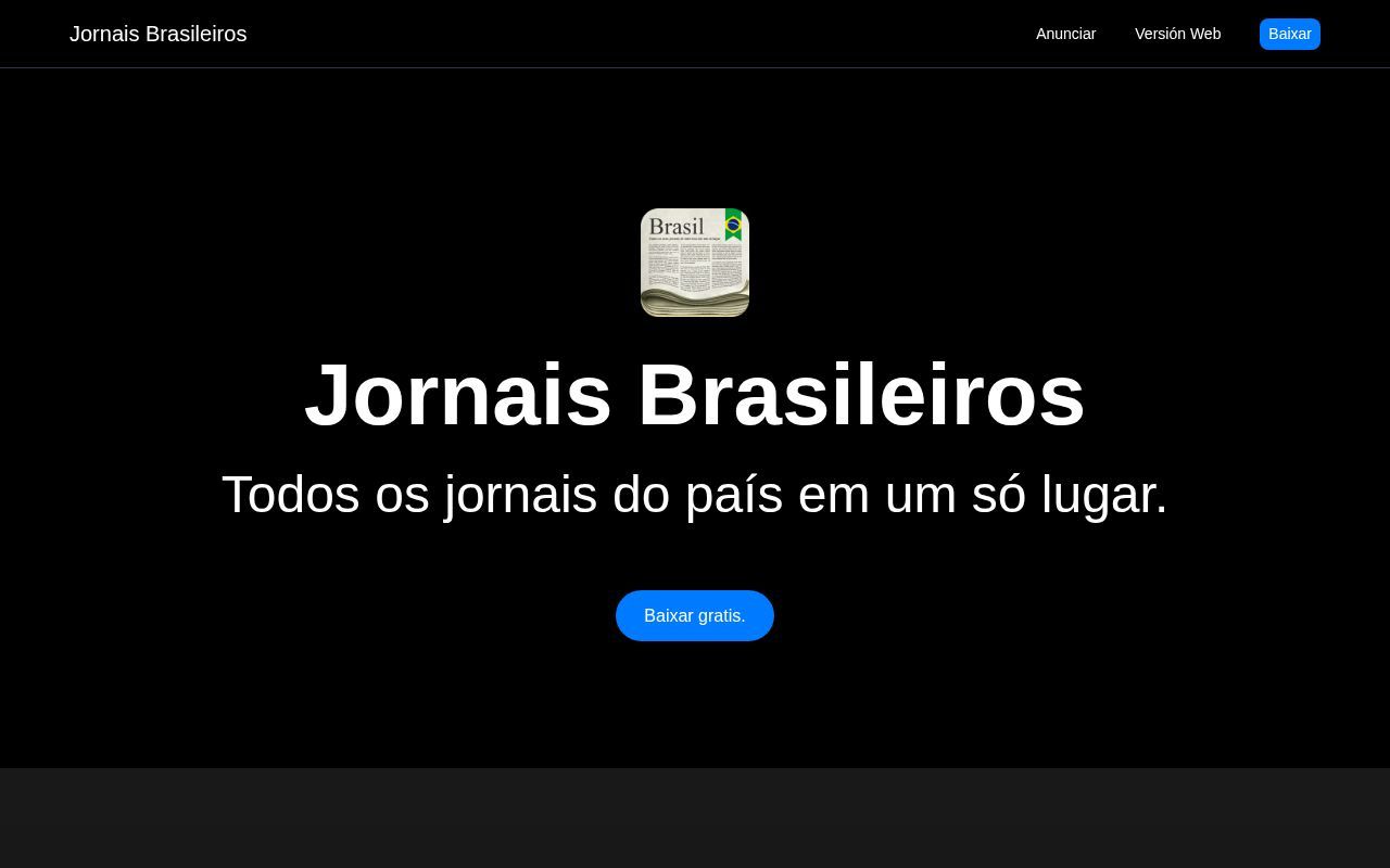 Homepage screenshot of jornaisbrasileiros.net.br