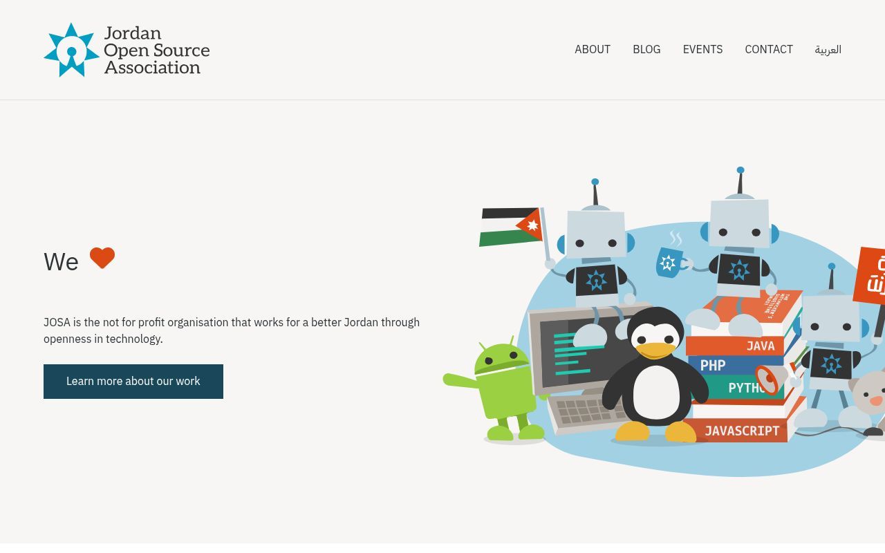 Homepage screenshot of josa.ngo