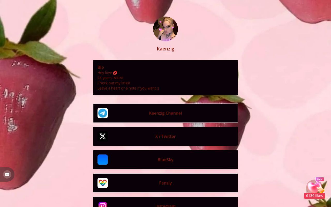 Homepage screenshot of kaenzig.fanberry.com