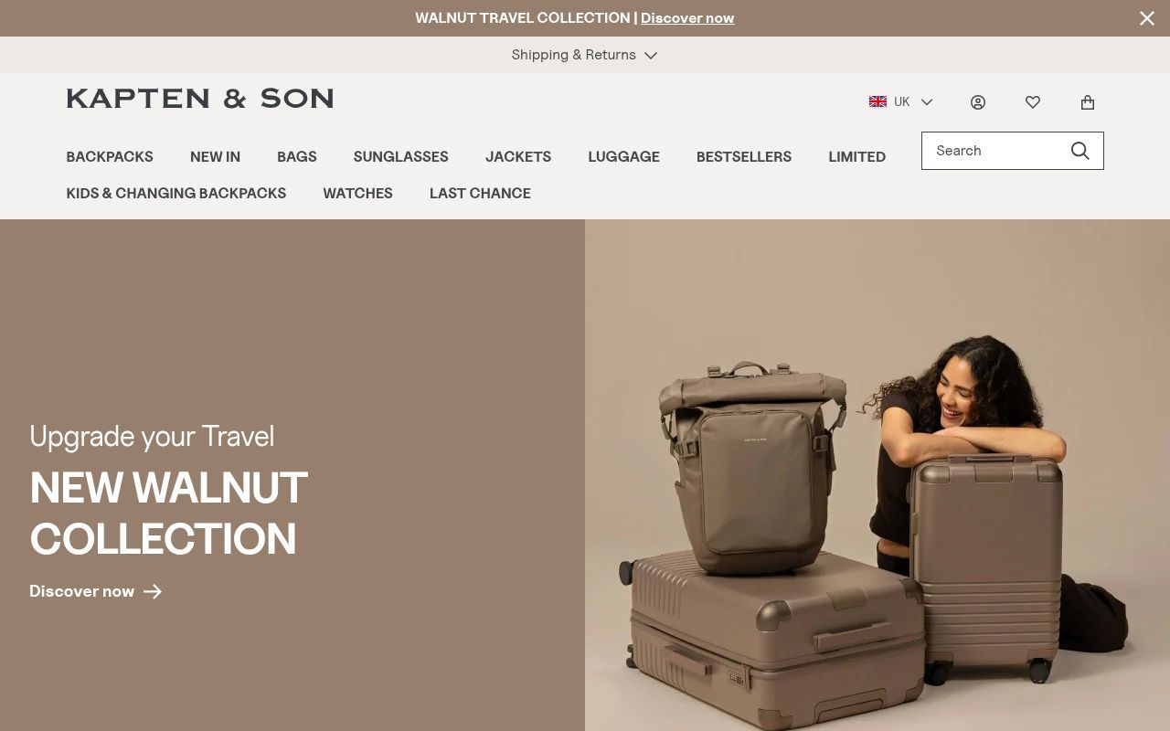 Homepage screenshot of kapten-son.com