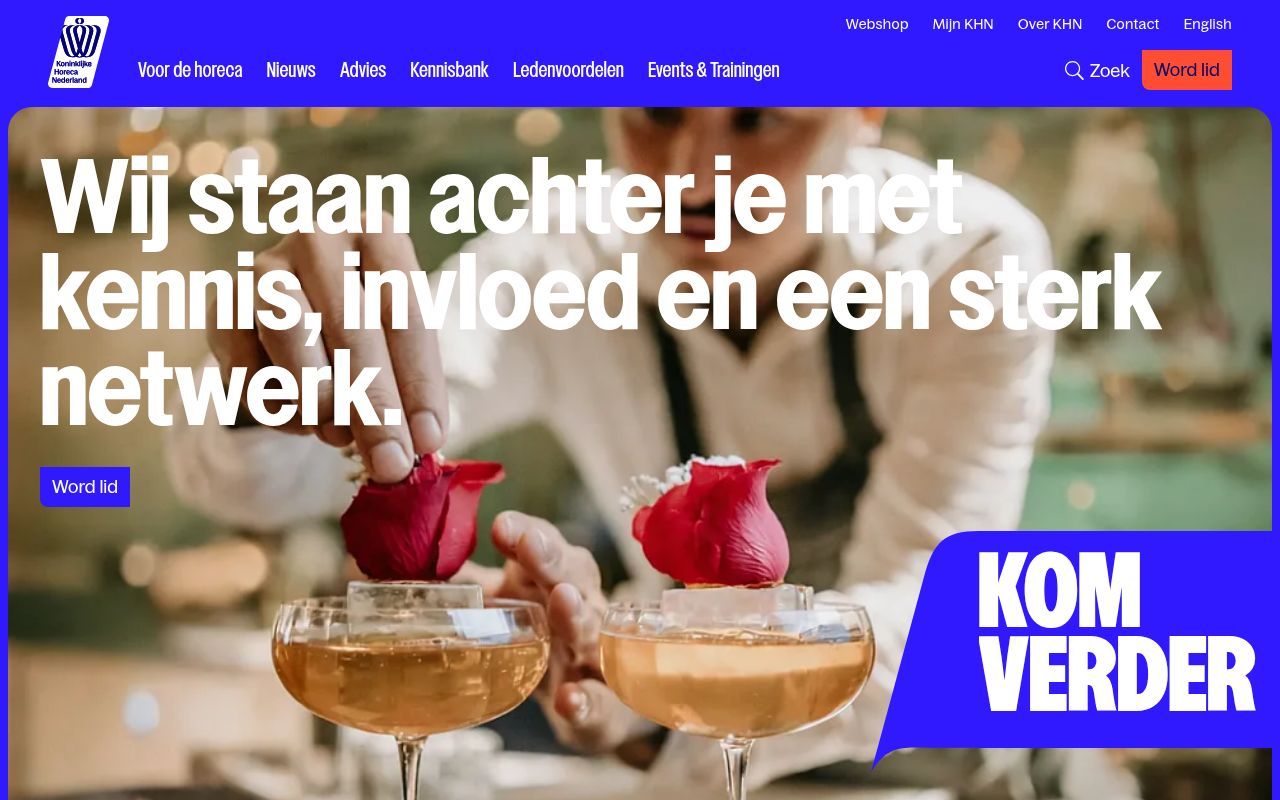 Homepage screenshot of khn.nl