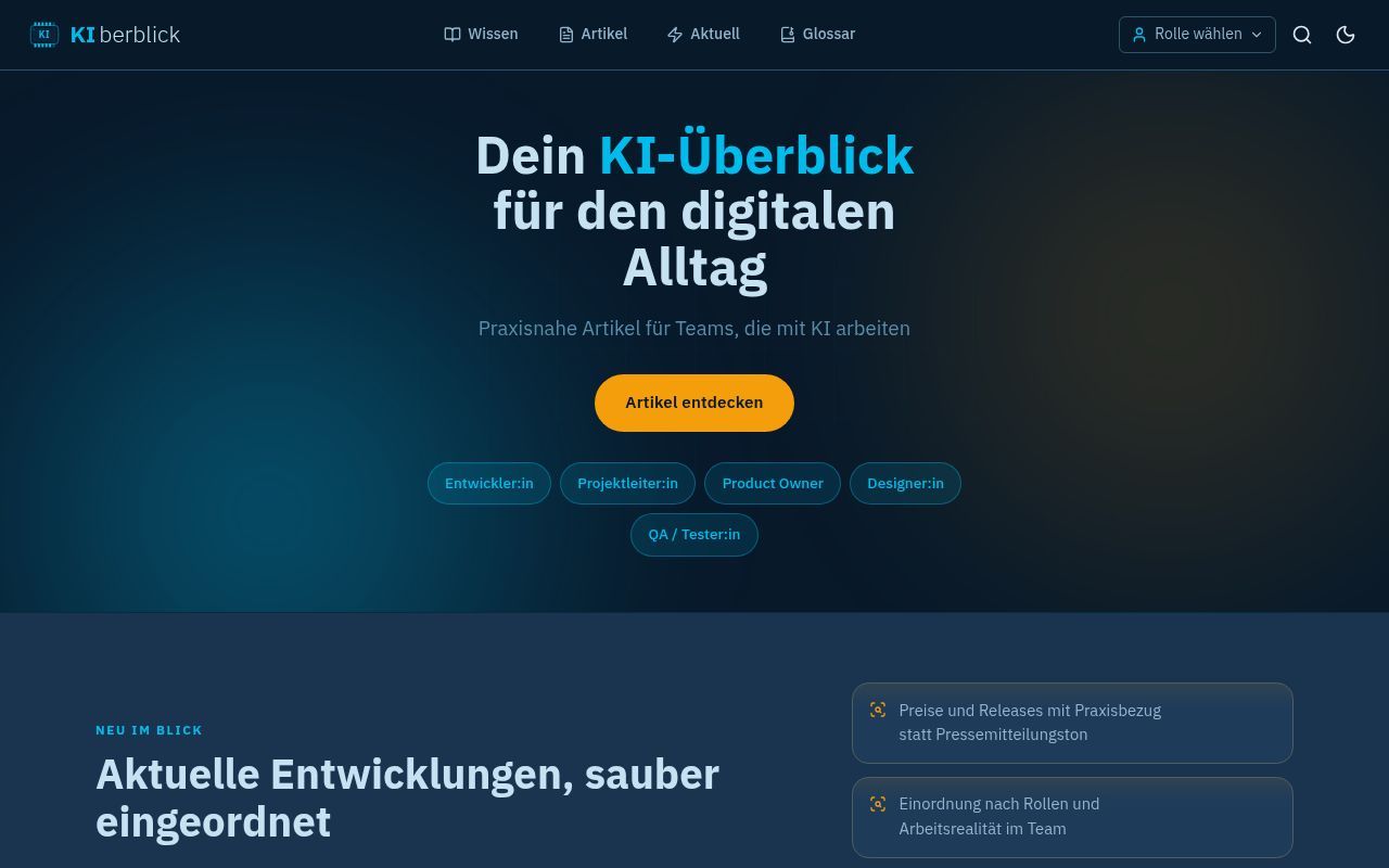 Homepage screenshot of kiberblick.de
