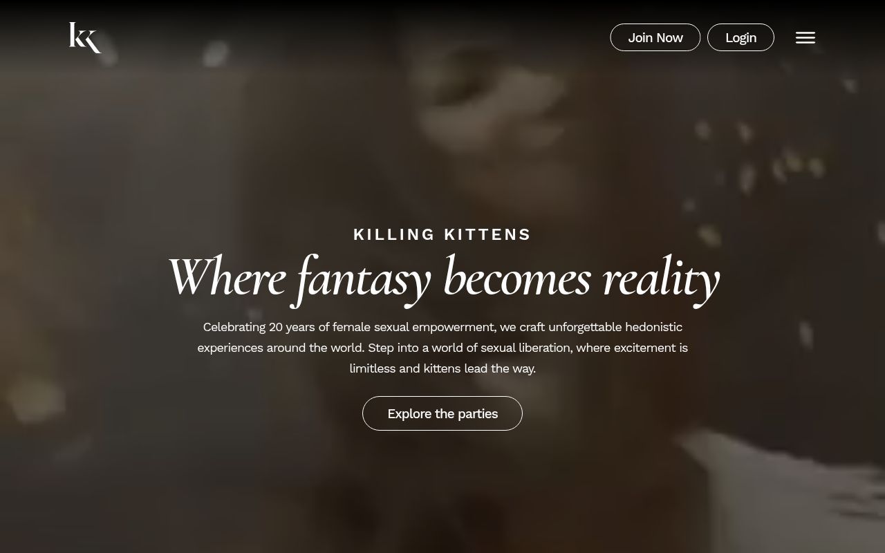 Homepage screenshot of killingkittens.com
