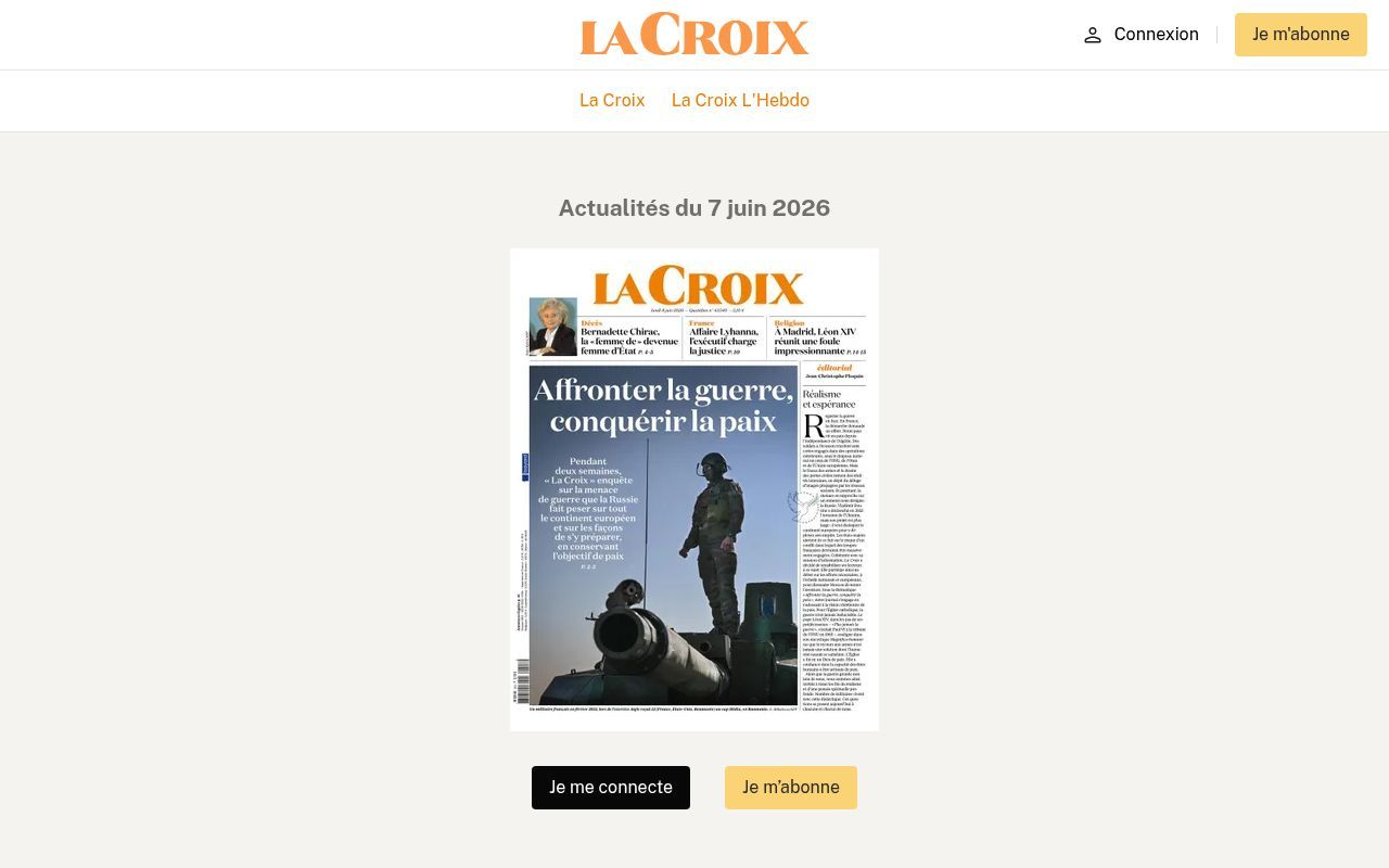 Homepage screenshot of kiosque.la-croix.com