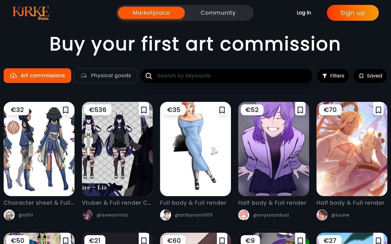 Homepage screenshot of kirke.social