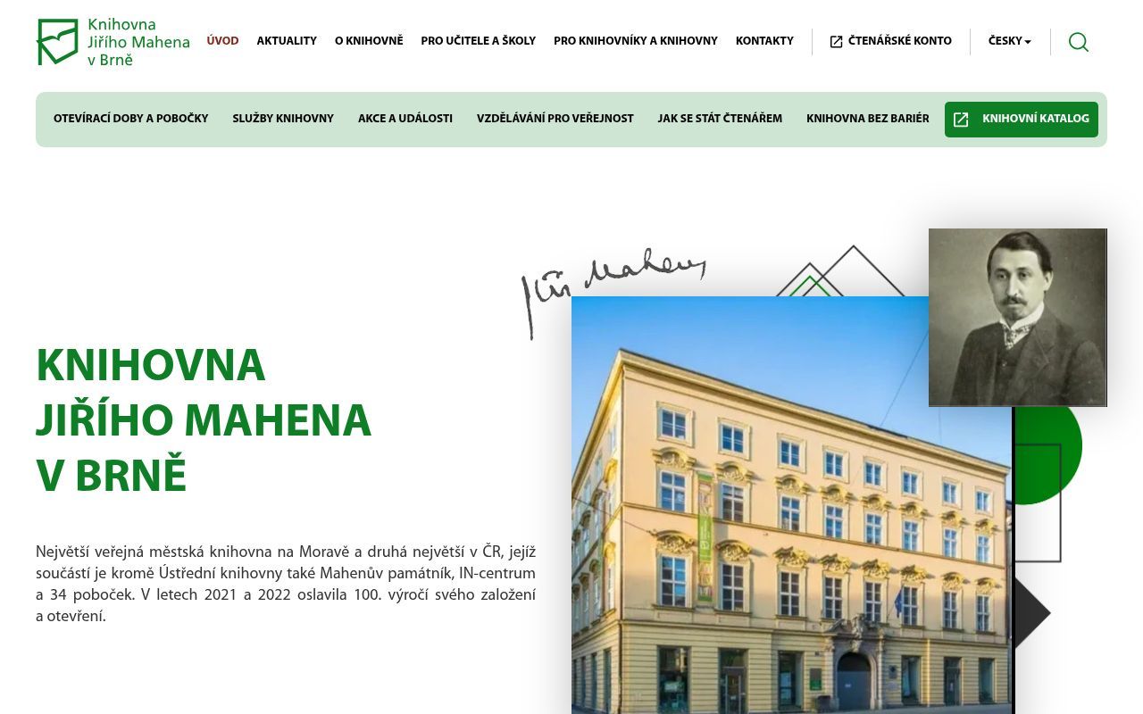 Homepage screenshot of kjm.cz