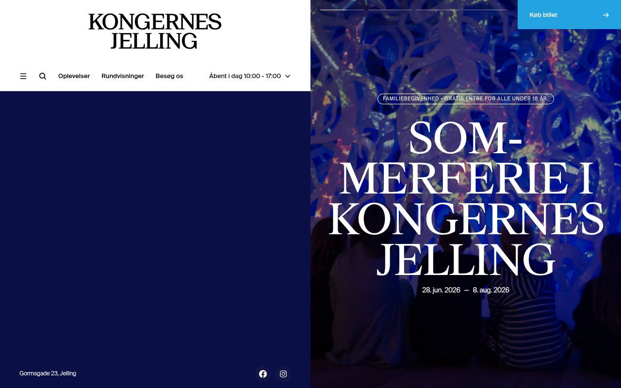 Homepage screenshot of kongernesjelling.dk