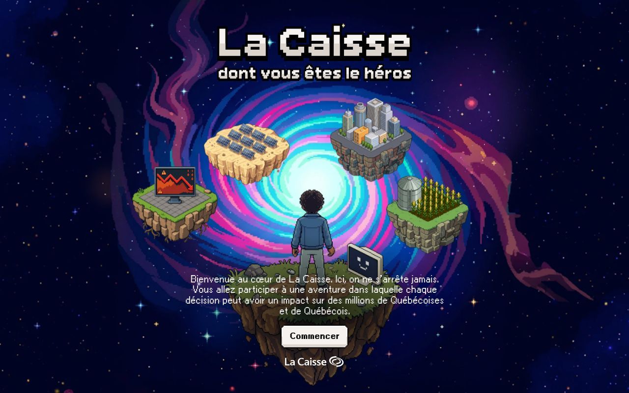 Homepage screenshot of la-caisse-jeu-simulation.com