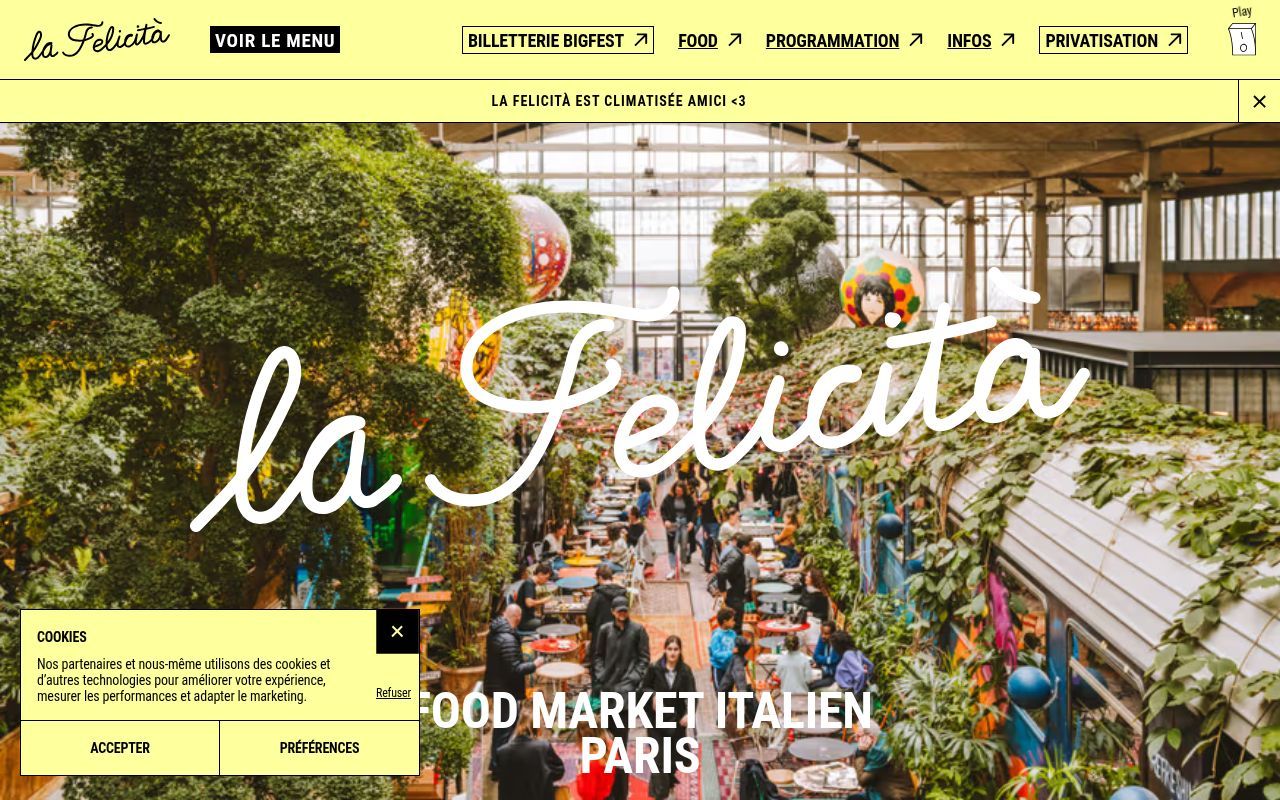 Homepage screenshot of lafelicita.fr