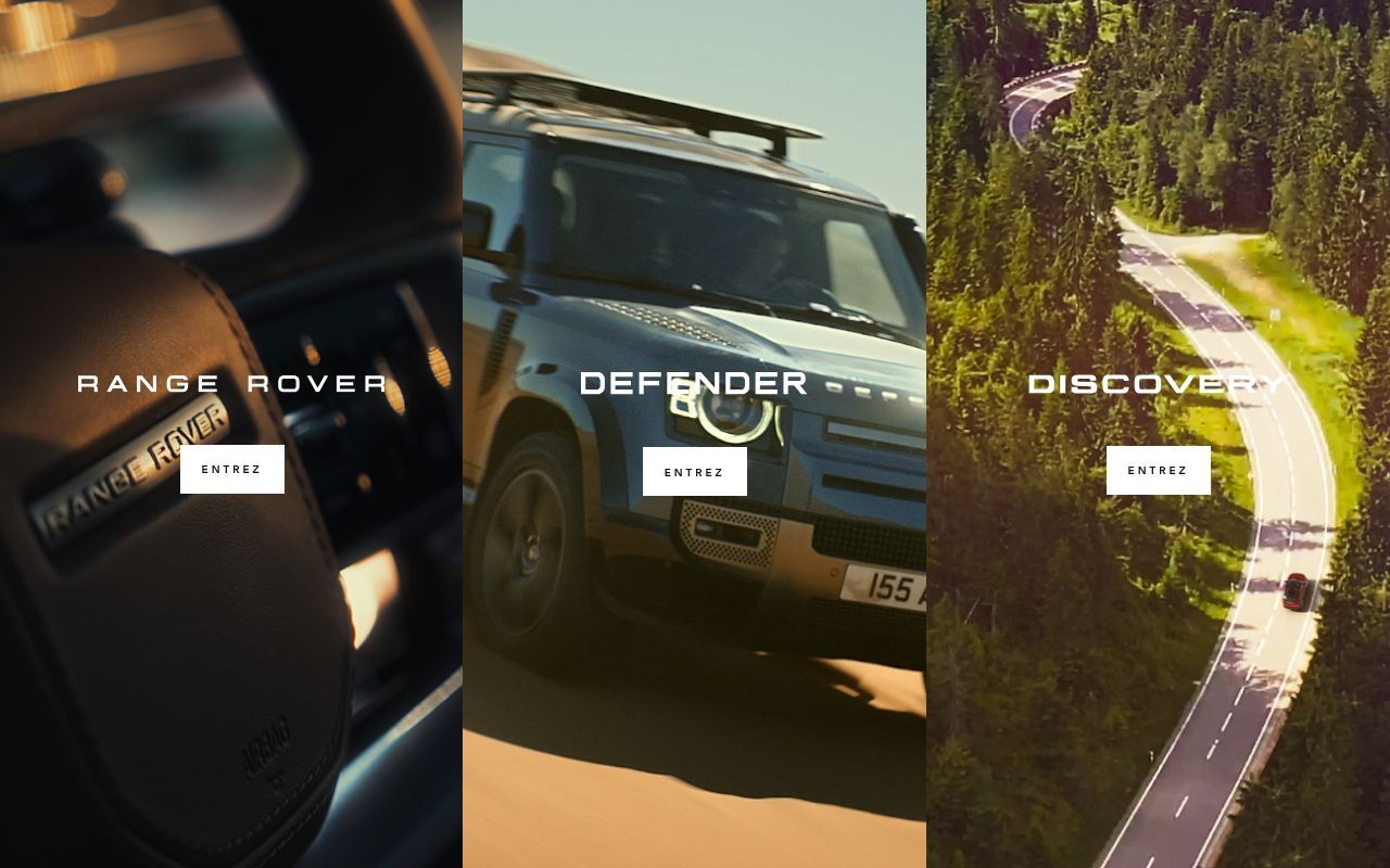 Homepage screenshot of landrover-algerie.com