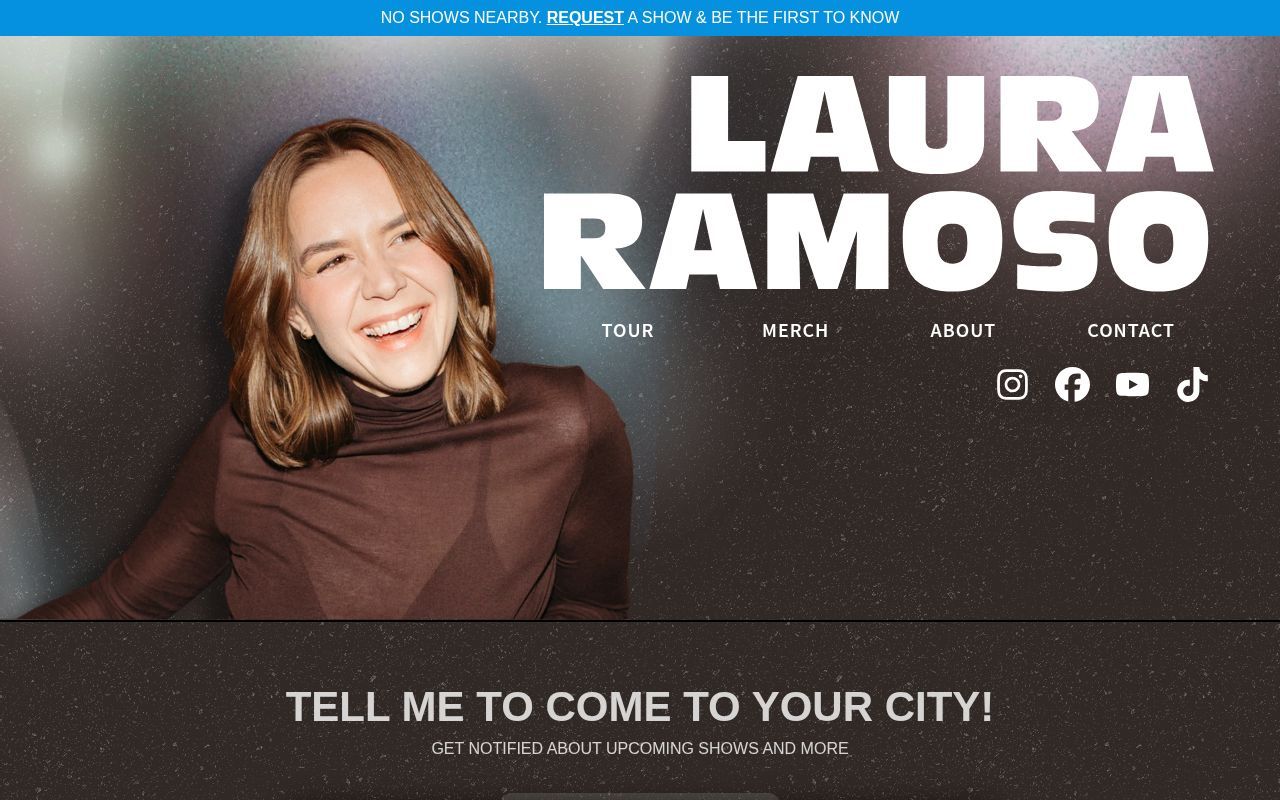 Homepage screenshot of lauraramoso.com