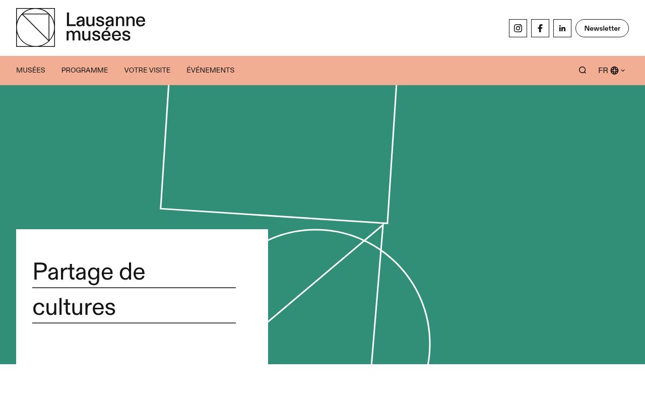 Homepage screenshot of lausannemusees.ch