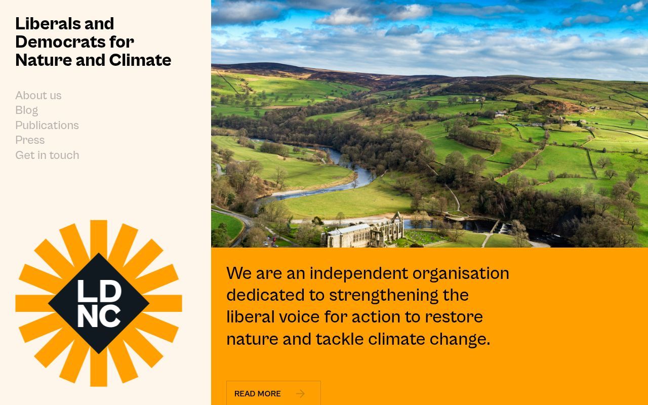 Homepage screenshot of ldnc.org.uk