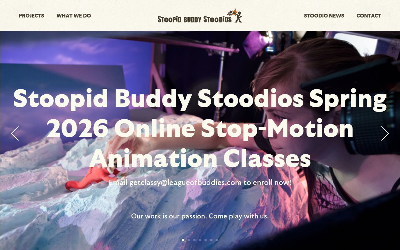 Homepage screenshot of leagueofbuddies.com