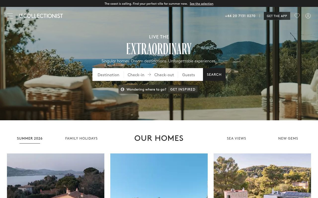 Homepage screenshot of lecollectionist.com