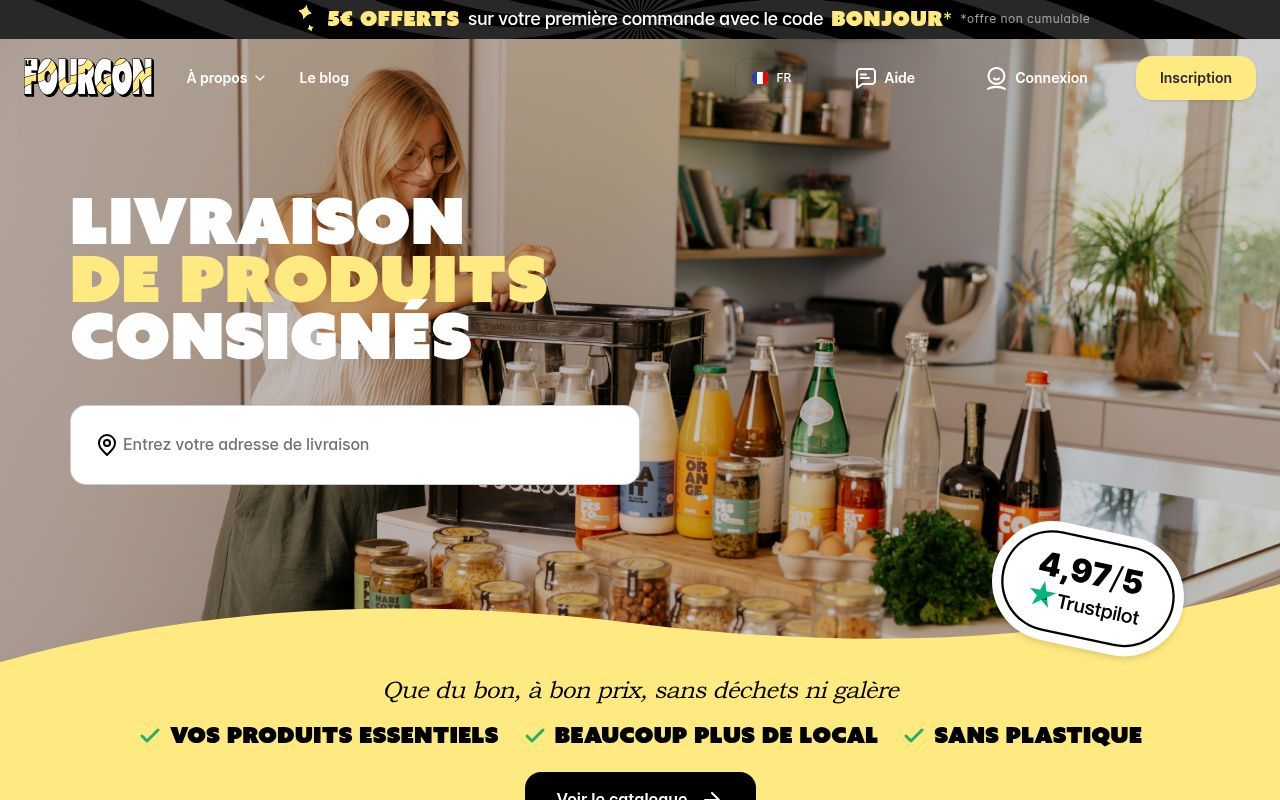 Homepage screenshot of lefourgon.com