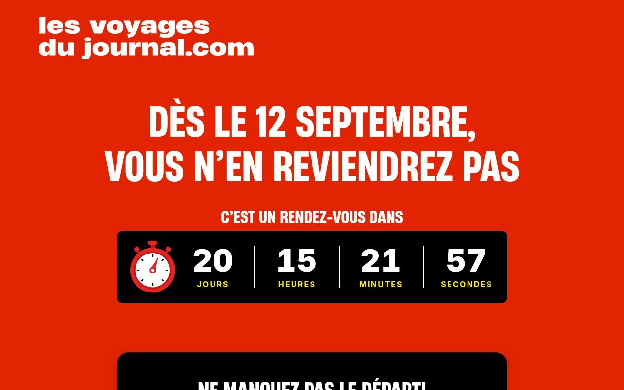 Homepage screenshot of lesvoyagesdujournal.com