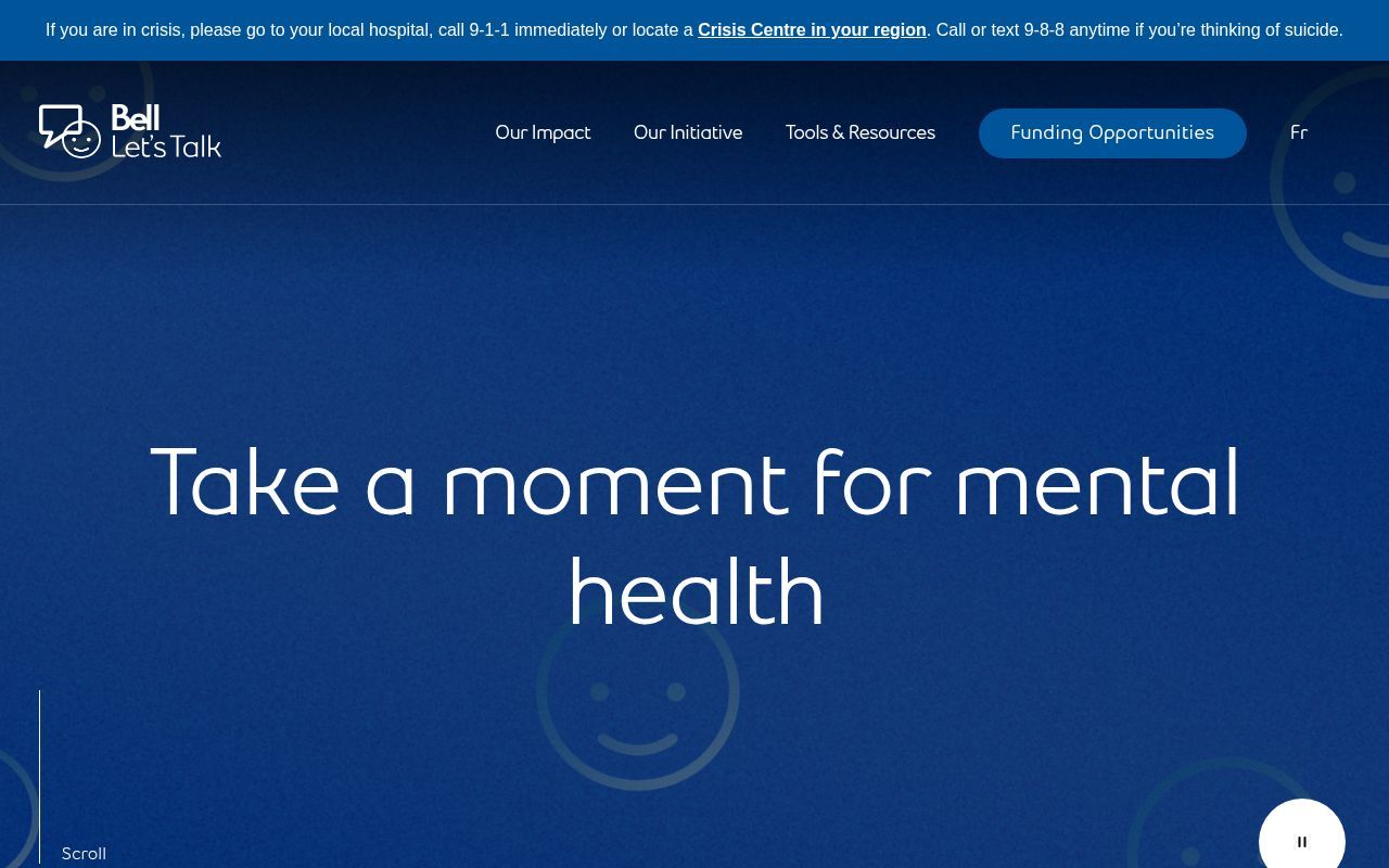 Homepage screenshot of letstalk.bell.ca