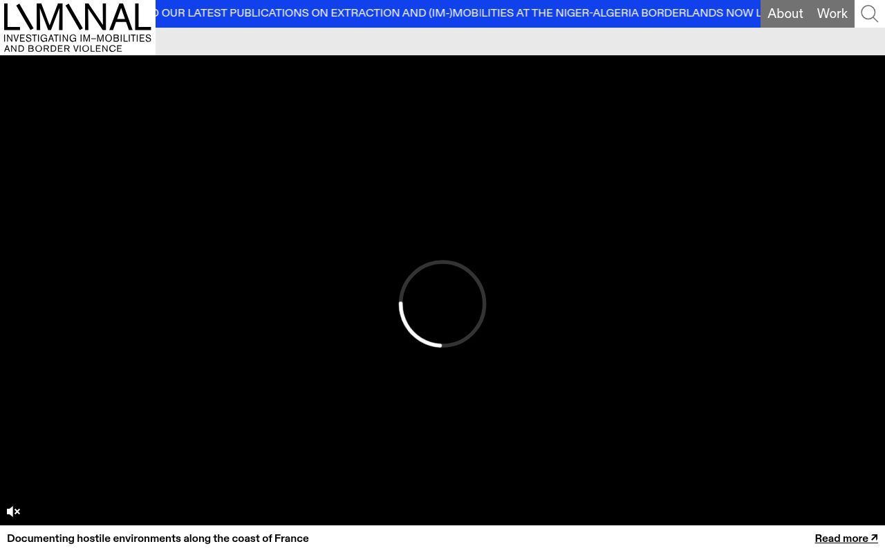 Homepage screenshot of liminal-lab.org