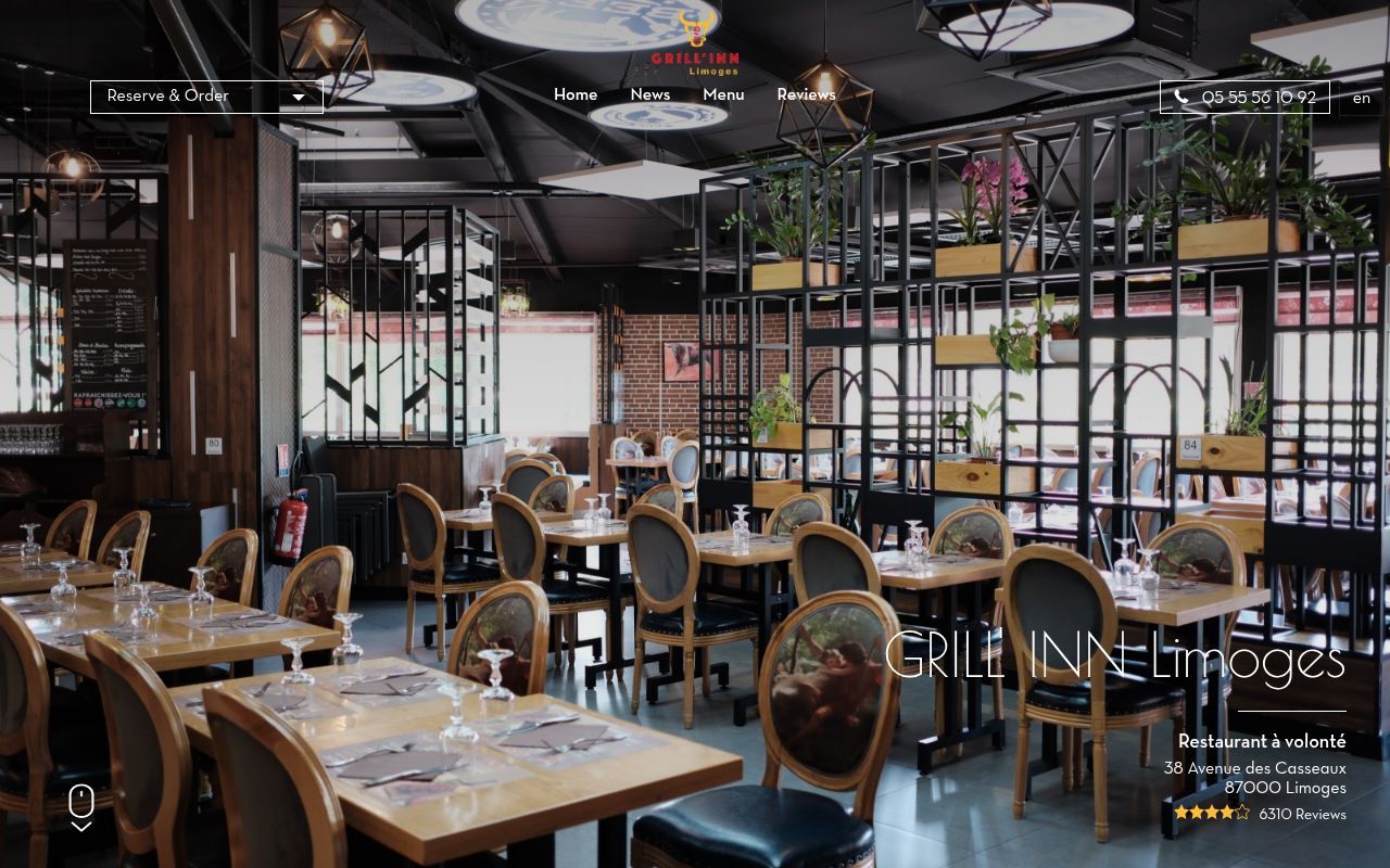 Homepage screenshot of limoges.grillinn.fr