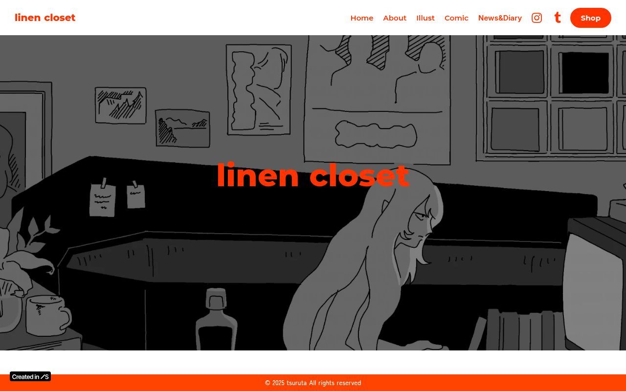 Homepage screenshot of linencloset-uuutss.studio.site