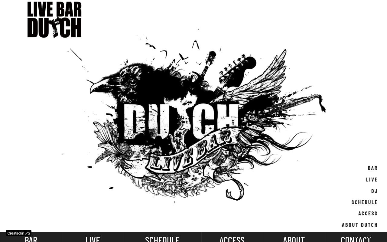 Homepage screenshot of livebar-dutch.studio.site