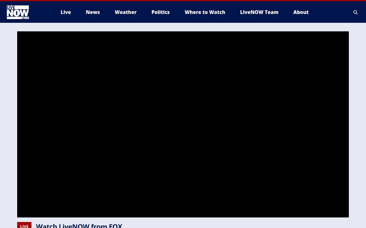 Homepage screenshot of livenowfox.com