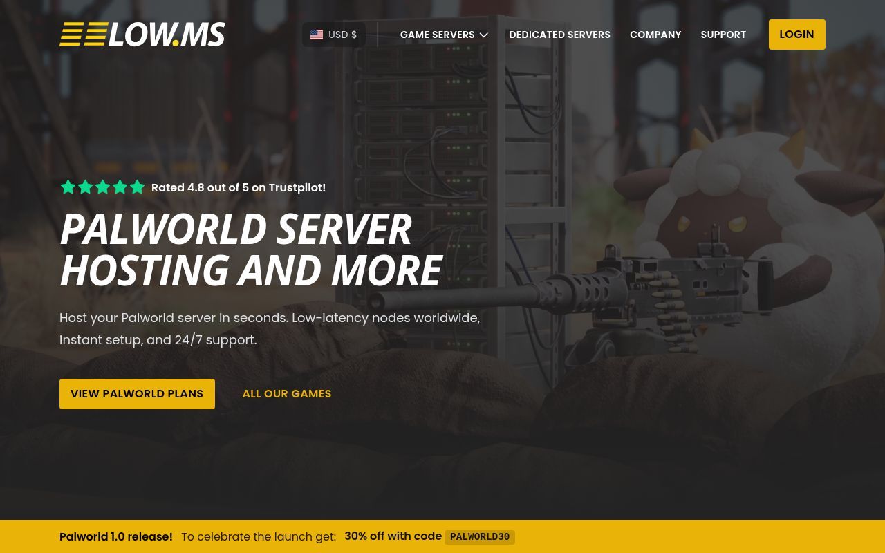Homepage screenshot of low.ms