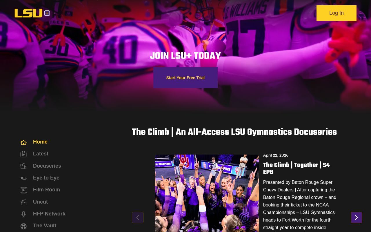 Homepage screenshot of lsuplus.net