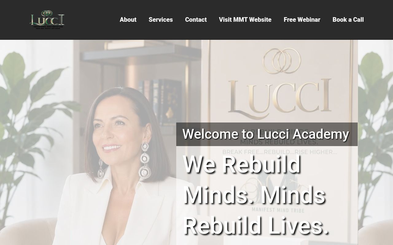 Homepage screenshot of lucci.academy