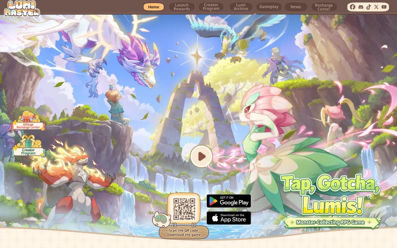 Homepage screenshot of lumi.biligames.com