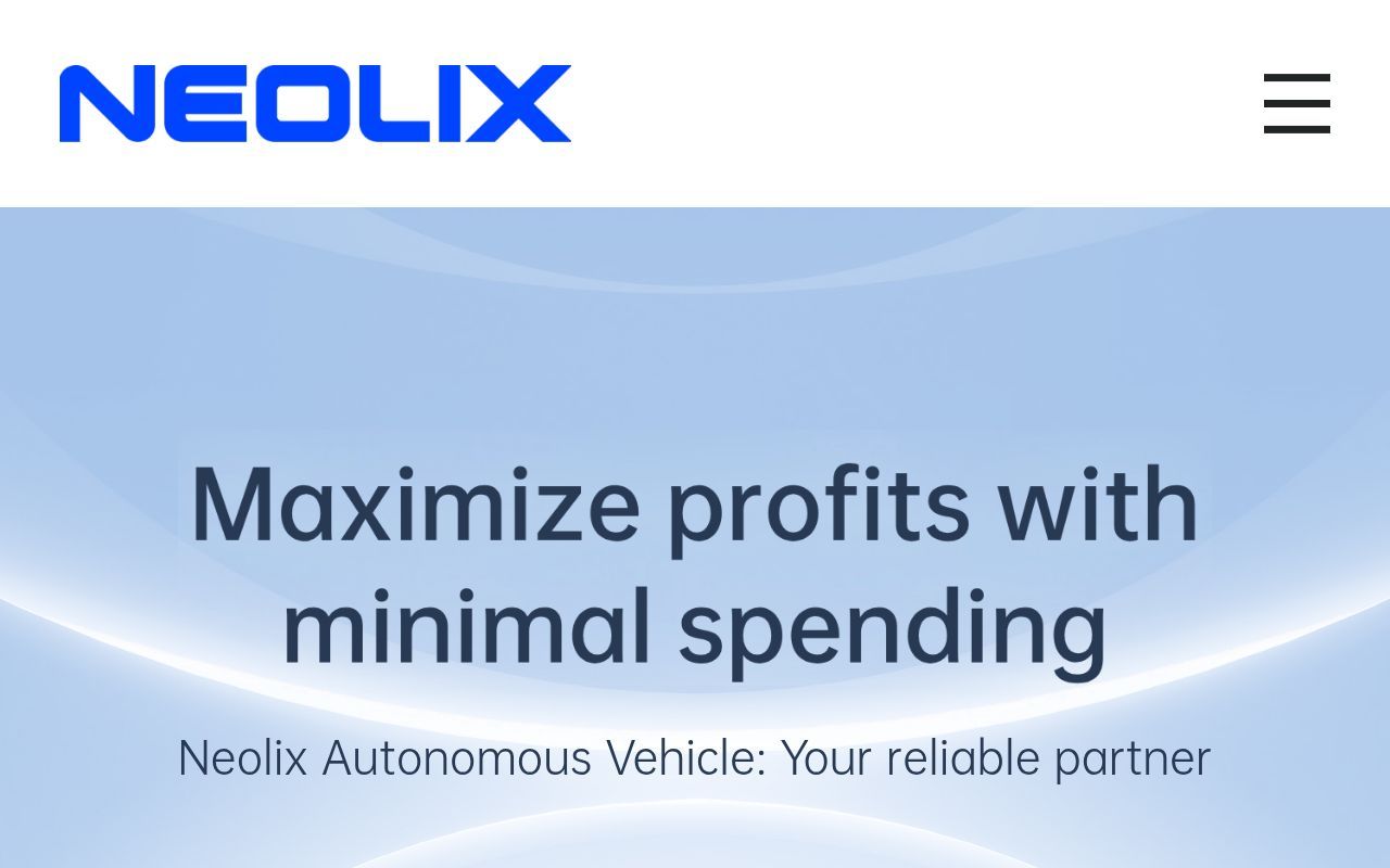 Homepage screenshot of m.neolix.net