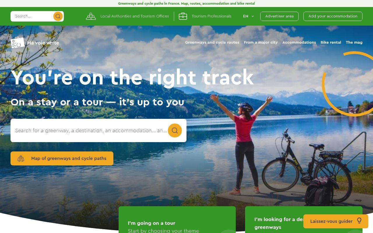 Homepage screenshot of ma-voie-verte.fr