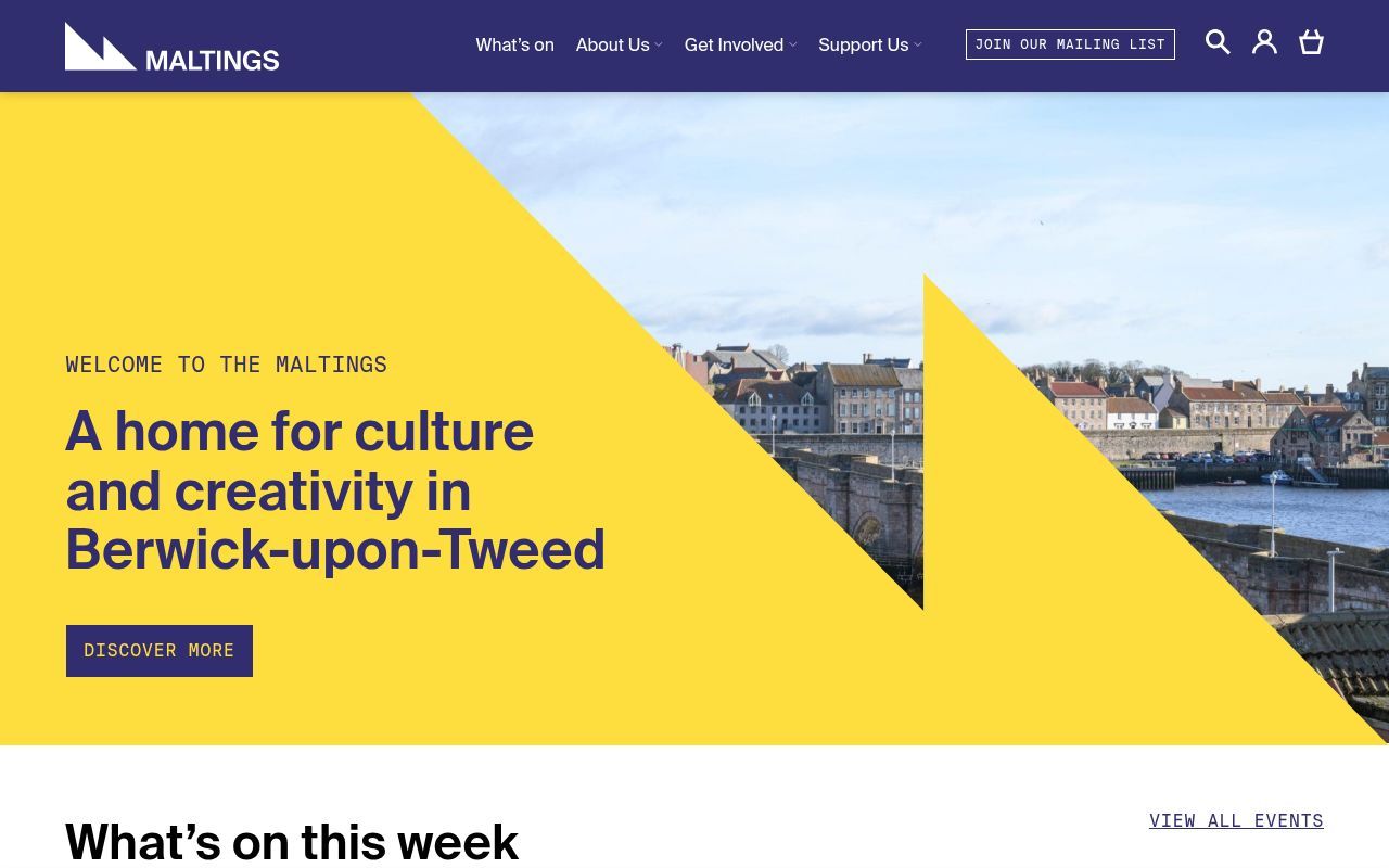 Homepage screenshot of maltingsberwick.co.uk