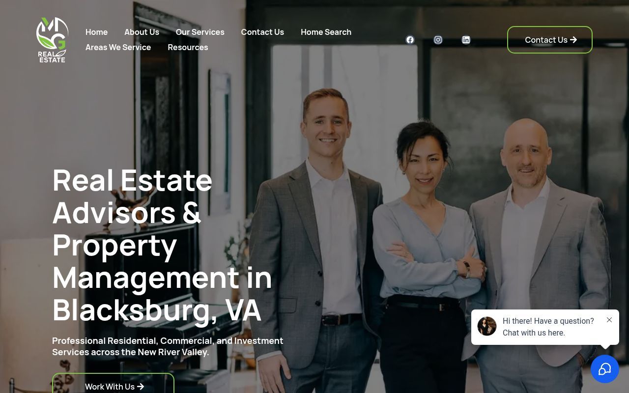 Homepage screenshot of mandellrealestate.com