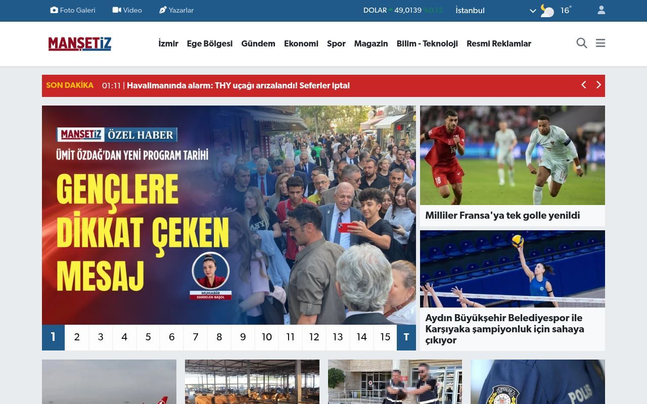 Homepage screenshot of mansetiz.com