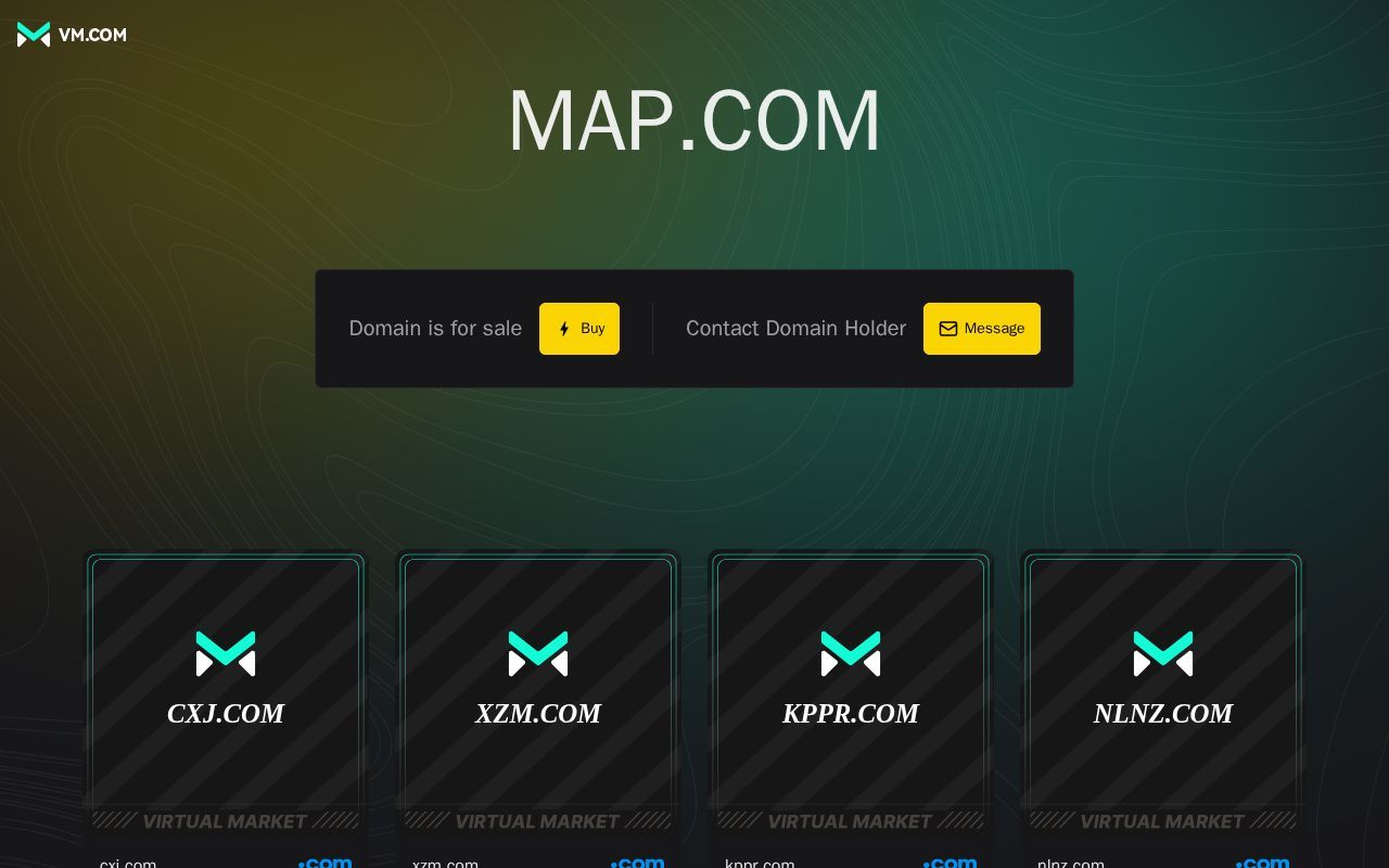 Homepage screenshot of map.com
