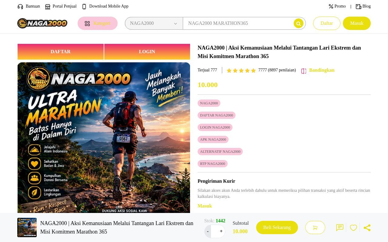 Homepage screenshot of marathon365.org