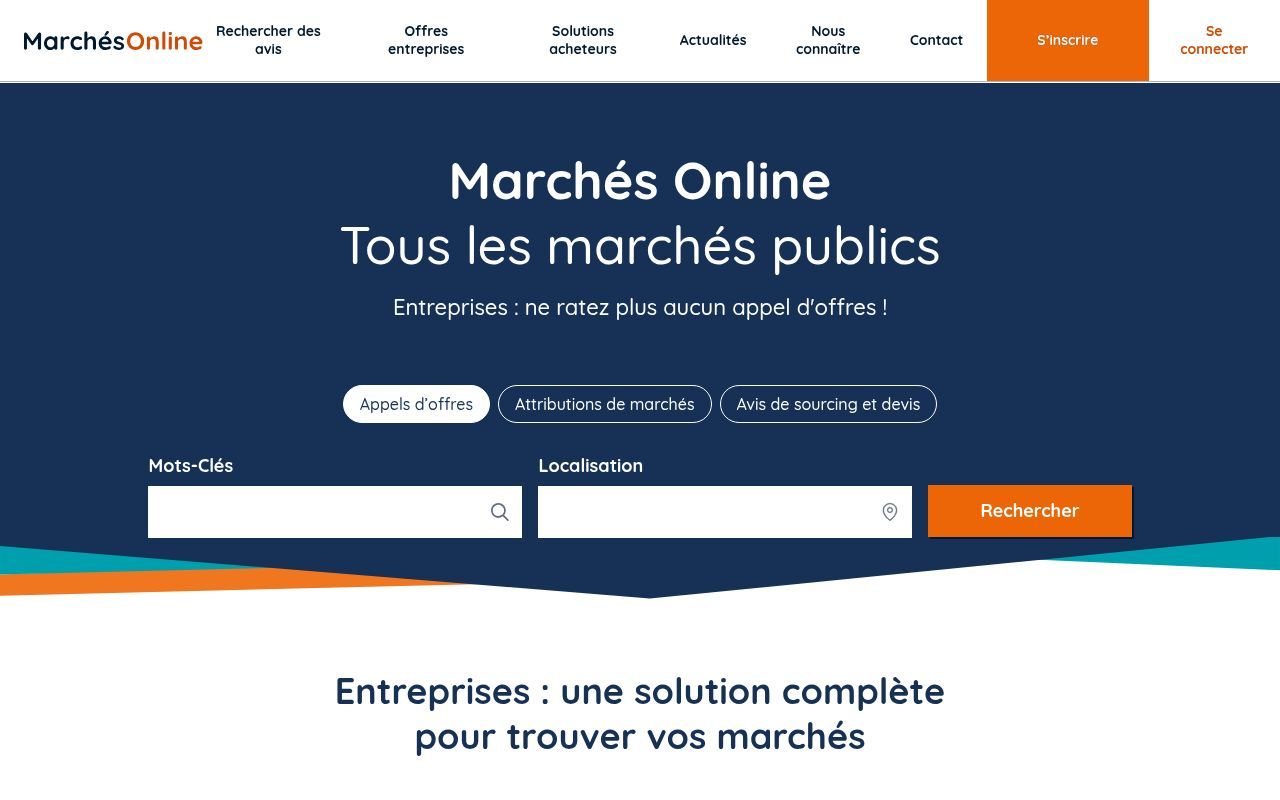 Homepage screenshot of marchesonline.com