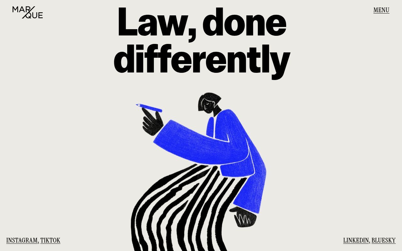 Homepage screenshot of marquelawyers.com.au