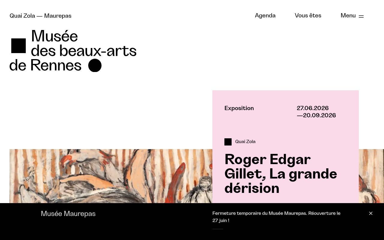 Homepage screenshot of mba.rennes.fr