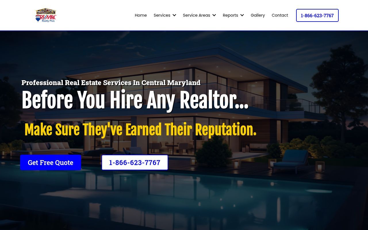Homepage screenshot of mdreprosreview.com