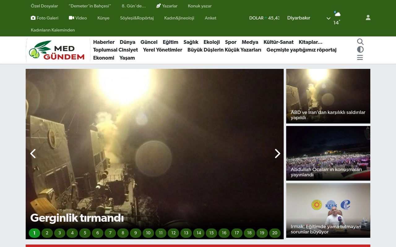 Homepage screenshot of medgundem.com