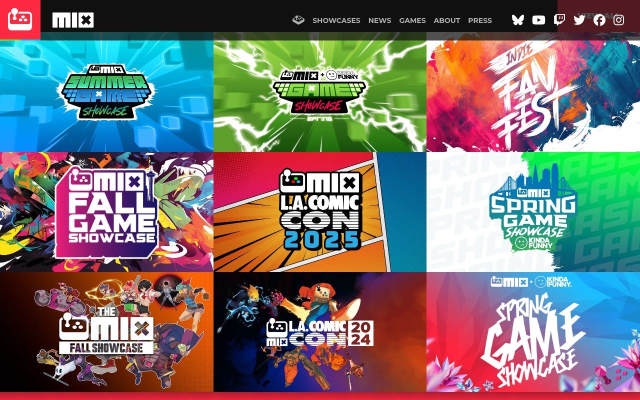 Homepage screenshot of mediaindieexchange.com