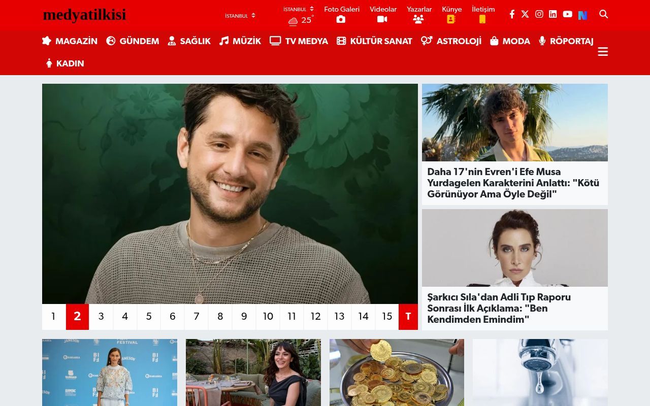 Homepage screenshot of medyatilkisi.com.tr