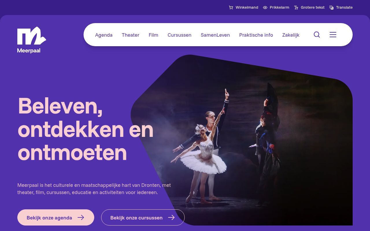 Homepage screenshot of meerpaal.nl