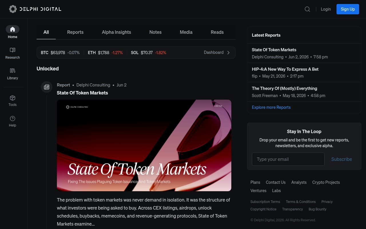 Homepage screenshot of members.delphidigital.io